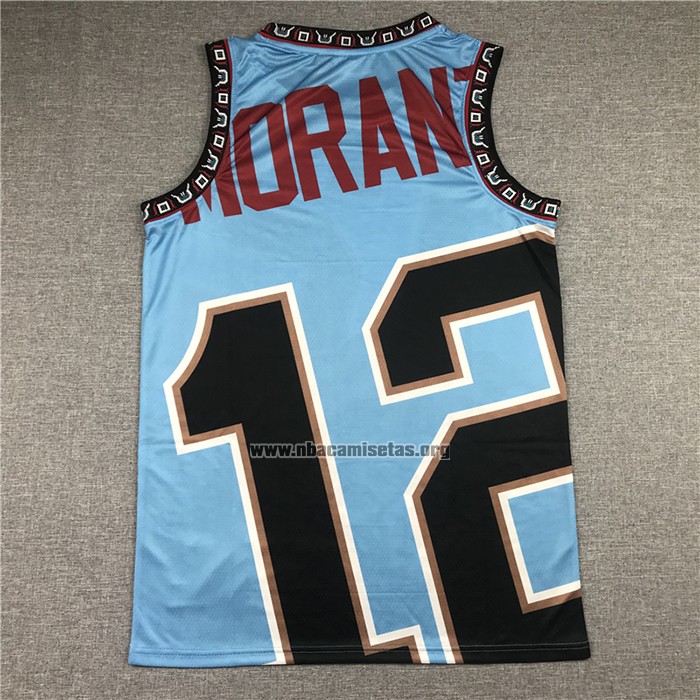 Camiseta Memphis Grizzlies Ja Morant NO 12 Mitchell & Ness Big Face Verde